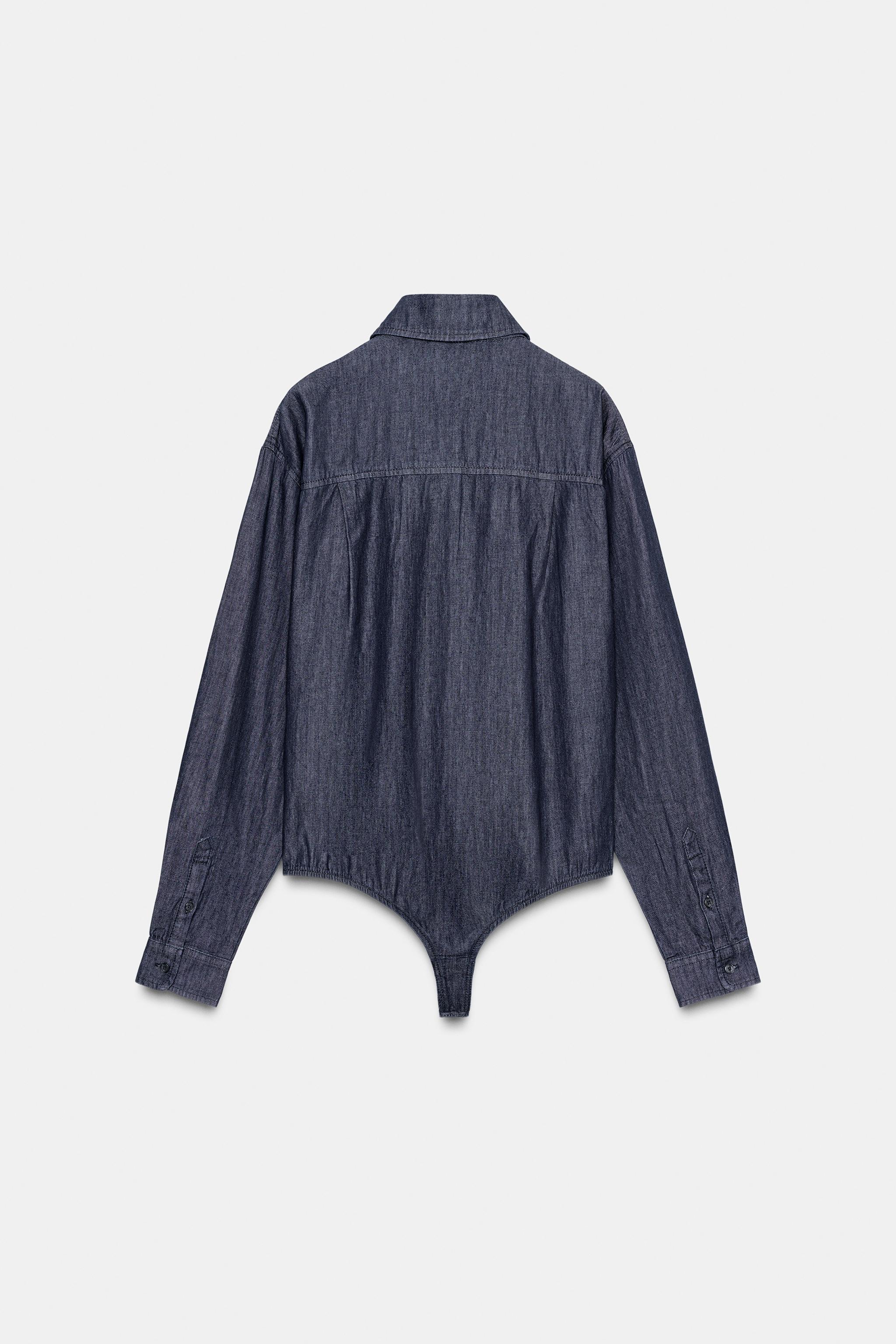 TRF DENIM TIE BODYSUIT